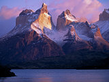 Paine Massif at Dawn, Seen across Lago Pehoe, Torres Del Paine National Park, Chile Photographic Print by John Warburton-lee