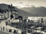 Piedmont, Lake Maggiore, Cannobio, Piazza Vittorio Emanuele Iii, Italy Photographic Print by Walter Bibikow