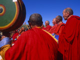 Lamas Praying at Ceremony to Bless a Horse, Festival in Karakorum, Old Imperial Capital of Mongolia Photographie par Paul Harris