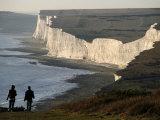East Sussex, Beachy Head Is a Chalk Headland on South Coast of England, England Fotografisk trykk av David Bank