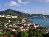 Us Virgin Islands, St, Thomas, Charlotte Amalie and Havensight Cruise Ship Dock, Caribbean Photographic Print by Gavin Hellier
