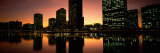 Buildings Lit Up at Dusk, Oakland, Alameda County, California, USA Photographic Print by Panoramic Images 