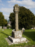 Derwen Churchyard Cross - a Decorated Cross of Mid to Late Fifteenth Century, Wales Photographic Print by John Warburton-lee