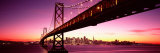 Bridge across Bay with City Skyline in Back, Bay Bridge, San Francisco Bay, California Fotografie-Druck von Panoramic Images 