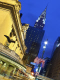 New York City, Manhattan, Grand Central Station and the Chrysler Building Illuminated at Dusk, USA Fotografisk tryk af Gavin Hellier New York City, Manhattan, Grand Central Station and the Chrysler Building Illuminated at Dusk, USA Fotografisk tryk af Gavin Hellier