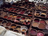 Workers in the Dyeing Pits of a Leather Tannery, Fez, Morocco Photographic Print by Susanna Wyatt