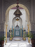Interior of the Mahakma Du Pasha in the Quartier Habous or 'New Medina' in Casablanca Photographic Print by Julian Love