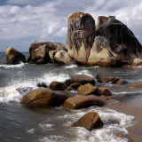 Smoothed by Many Centuries of Wave Action, Huge Rocks Jut into the Clear Waters of Lake Malawi Photographic Print by Nigel Pavitt