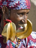 Mopti, A Fulani Woman Wearing Large 14-Carat Gold Earrings, Mali Photographic Print by Nigel Pavitt