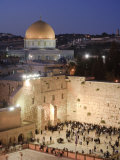 Wailing Wall, Western Wall and Dome of the Rock Mosque, Jerusalem, Israel Photographie par Michele Falzone