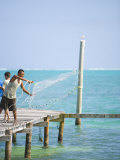 Net Fishing, Caye Caulker, Belize Photographic Print by Russell Young