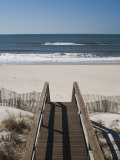 New York, Long Island, the Hamptons, Westhampton Beach, Beach View from Beach Stairs, USA Photographic Print by Walter Bibikow