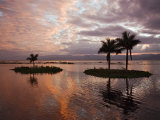 Burma, Lake Inle, Sunset over Lake Inle Which Is Picturesquely Sheltered by Mountains Rising to 1,  Photographic Print by Nigel Pavitt
