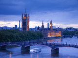 Houses of Parliament and River Thames, London, England, UK Photographic Print by Jon Arnold
