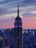 New York City, Manhattan, View Towards Downtown; Empire State Building from Rockerfeller Centre, US Photographic Print by Gavin Hellier