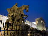 Statue of Saladin Stands in Front of the Citadel, Damascus, Syria Photographic Print by Julian Love