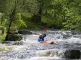 Gwynedd, Bala, White Water Kayaking on the Tryweryn River at the National Whitewater Centre, Wales Photographic Print by John Warburton-lee