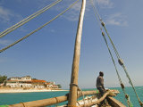 East Africa, Tanzania, Sailing an Arab Dhow in Zanzibar Photographic Print by Paul Harris