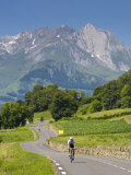 Cyclists, Grange Sous La Neige, Midi-Pyrenees, France Photographic Print by Doug Pearson