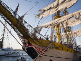 Massachusetts, Boston, Sail Boston Tall Ships Festival, Romanian Tall Ship, Mircea, Figurehead, USA Photographic Print by Walter Bibikow