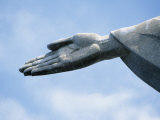 Detail of Hand of Christ the Redeemer Statue Tops Corcovado Mountain Photographic Print by Mark Hannaford