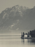 Lombardy, Lakes Region, Lake Como-Lake Lecco, Oliveto, Villa and Mountains, Italy Fotografie-Druck von Walter Bibikow