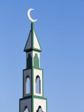 Crescent and Short Spire on Top of a Small Wooden Mosque at Ras Al Jinz on the Edge of the Desert Photographic Print by John Warburton-lee