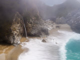 California, Highway 1, Julia Pfeiffer Burns State Park, Mcway Waterfall, USA Photographic Print by Alan Copson