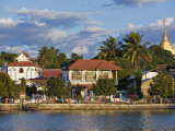 Colonial-Style Buildings Surround Lake Naung Tung, Centre of Kengtung, Eastern Shan State, Myanmar Photographic Print by Nigel Pavitt