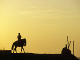 Boy on Horseback at the Beach Village of M! Ncora, in Northern Peru Photographic Print by Andrew Watson