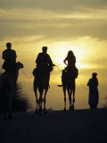 Timbuktu Camel Trekkers in the Saharan Sands Near Timbuktu, Mali Photographic Print by Andrew Watson