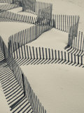New York, Long Island, the Hamptons, Westhampton Beach, Beach Erosion Fence, USA Fotografisk tryk af Walter Bibikow New York, Long Island, the Hamptons, Westhampton Beach, Beach Erosion Fence, USA Fotografisk tryk af Walter Bibikow