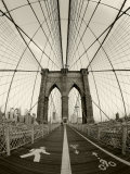 New York City, Manhattan, Brooklyn Bridge at Dawn, USA Fotografie-Druck von Gavin Hellier