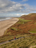 Wales, Glamorgan, Gower Peninsula, Rhossilli Bay, UK Photographic Print by Gavin Hellier