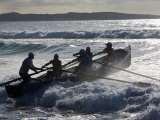 New South Wales, A Surfboat Crew Battles Through Waves at Cronulla Beach in Sydney, Australia Photographic Print by Andrew Watson