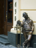 Ukraine Lviv Old Town UNESCO World Heritage Bronze Statue Outside Cafe Photographic Print by Christian Kober