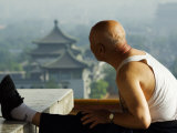 Early Morning Yoga and Stretching at Wanchun Pavilion Jingshan Park, Beijing, China Photographic Print by Christian Kober