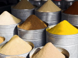 Colourful Spices for Sale in the Souq of Marrakech Photographic Print by Julian Love