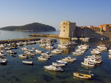 Dubrovnik UNESCO World Heritage Old Town Waterfront Harbour Area and City Walls Photographic Print by Christian Kober