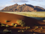 View of Naukluft Mountains from Elim Dune Near Sesriem in Namib-Naukluft National Park, Namibia Photographic Print by Julian Love