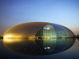 China Beijing an Illuminated National Grand Theatre Opera House known as the Egg Photographie par Christian Kober