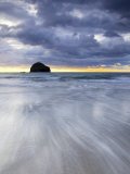 Gull Rock at Sunset, Trebarwith Strand, Cornwall, UK Photographic Print by Nadia Isakova