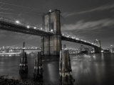New York City, Manhattan, the Brooklyn and Manhattan Bridges Spanning the East River, USA Fotografie-Druck von Gavin Hellier