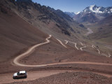 Mendoza Province, Las Cuevas, Road to Christo Redentor Statue by Cerro Aconcagua, Argentina Photographic Print by Walter Bibikow