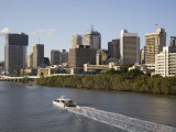 Queensland, Brisbane, View Along Brisbane River Toward City's Central Business District, Australia Photographic Print by Andrew Watson