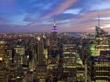 New York City, Manhattan, View Towards Downtown; Empire State Building from Rockerfeller Centre, US Photographic Print by Gavin Hellier