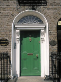 Green Door, Merrion Square, Dublin, Ireland Photographic Print by Jon Arnold