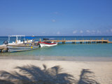 Bay Islands, Roatan, West Bay, Jetty, Honduras Photographic Print by Jane Sweeney