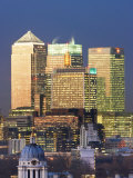 Greenwich Park Towards the Royal Naval College and Canary Wharf, London, England, UK Photographic Print by Gavin Hellier