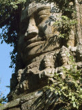 Detail of Carved Faces at Baray Temple, Angkor Wat, Cambodia Photographic Print by Mark Hannaford